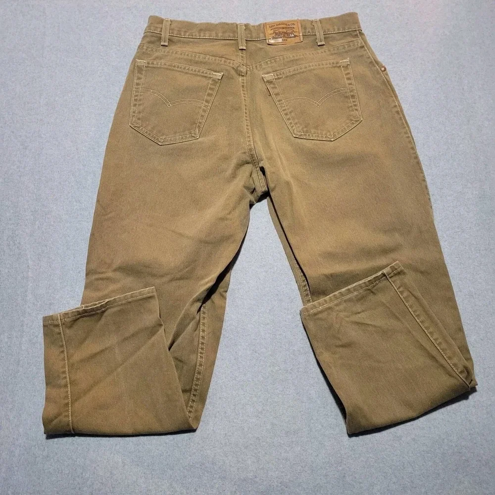 Vintage Loose Fit Levis‎ Jeans Mens 38x29 Tan 545 Denim Cotton Gold Tab 90s 1994